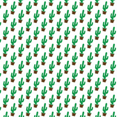 Charming potted cactus pattern for vibrant playful designs