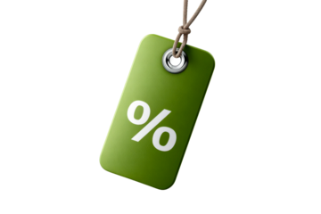 Discount tag with on clear bg