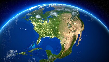 Fototapeta premium North America from space