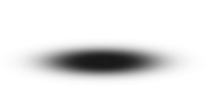 Realistic Oval Shadow on Transparent Background, Soft Floor Shadow for Product Display Overlay
