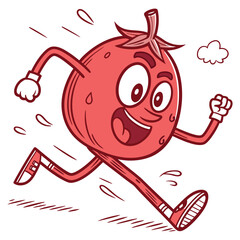 tomato face vector design.