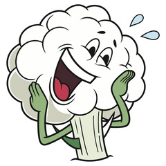 cauliflower comedian vector design.