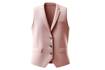 Stylish pink vest with a formal design