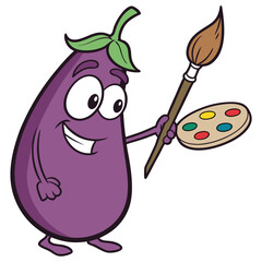 eggplant artist vector design
