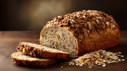 Multigrain bread with various grains