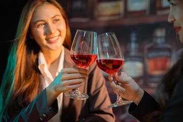 food and Drink, wine red and for a friendly, in a bar or a restaurant 