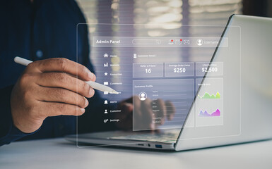 Customer loyalty and retention strategy, Loyalty stage funnel marketing, Dashboard showing customer stats and loyalty metrics. Conceptual of post-purchase engagement, Brand loyalty, funnel journey