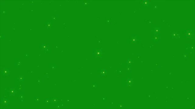 A green screen with sparkles. 4K animation. A light with shining dust. A background with lights. Stars sparkle. The concept is for Christmas, a party, or a birthday.
