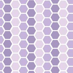Pastel lilac color hexagonal or honeycomb seamless pattern design