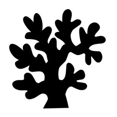 Seaweed vector silhouette