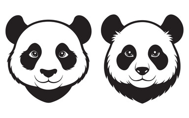 Obraz premium Stylized panda head graphic design for banners and advertisements