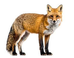 Fototapeta premium Red Fox Standing Profile Majestic Wildlife Photography