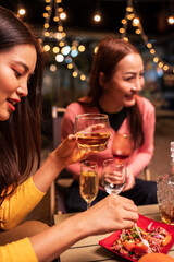 Celebrate whisky at an intimate party at a camping restaurant. A group celebration.