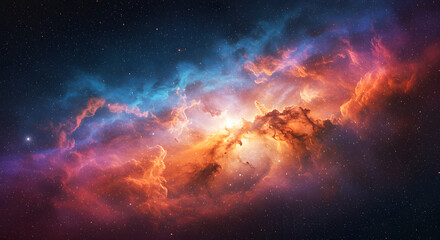 Obraz premium Galactic Nebula and Stardust