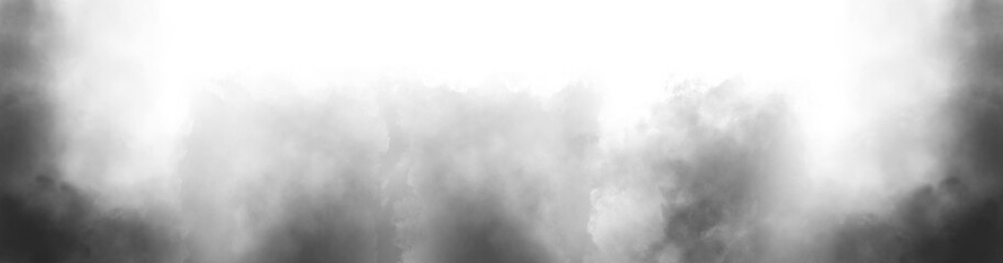 Gray Smoke cloud particles isolated on transparent empty background. realistic smoke fog overlay. Realistic dry ice smoke clouds fog overlay template.