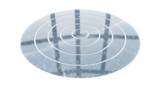 A circular target or radar screen with concentric rings and a grid pattern, isolated a transparent, symbolizing focus, precision, or detection