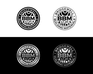BBM monogram letter logo of wood cutting industry company.