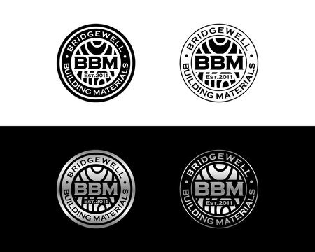 BBM monogram letter logo of wood cutting industry company.