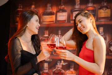 food and Drink, wine red and for a friendly, in a bar or a restaurant 