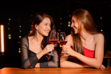 food and Drink, wine red and for a friendly, in a bar or a restaurant 