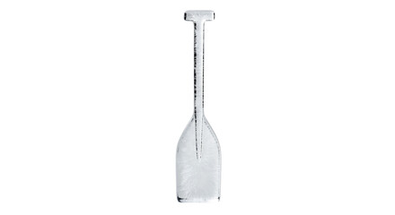 A clear glass paddle isolated transparent