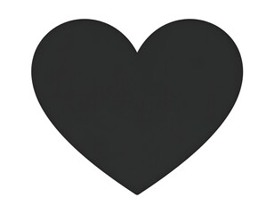 Simple black heart on white