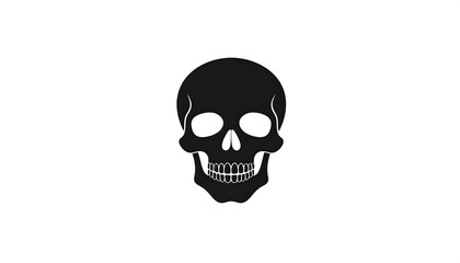 Simple black skull graphic
