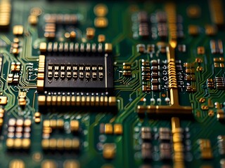 Obraz premium close up of electronic circuit board