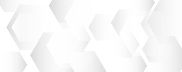 Fototapeta premium hexagon white geometric background with diamond and triangle shapes layered pattern design