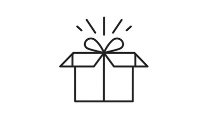 Simple gift box icon
