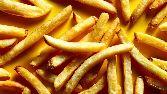 Crispy golden fries prepared with care in a bustling kitchen during lunchtime