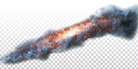 Vector galaxy isolated on transparent background.