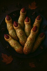 Artfully Arranged Witch Finger Cookies