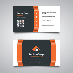 Clean professional business card template, visiting card, business card template