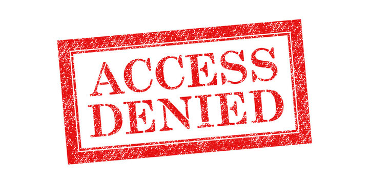 Vector red rubber stamp of Access Denied isolated on white background.