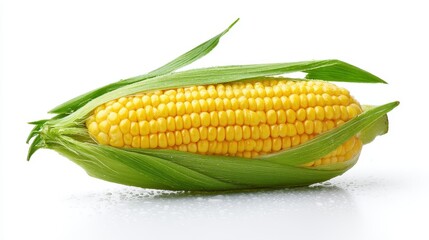 White Backdrop with Corn on Cob Display