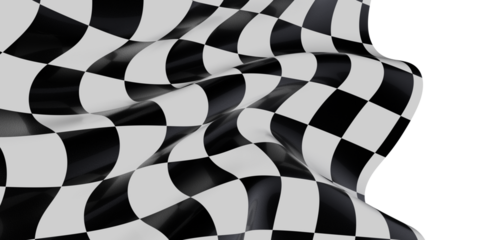 High-quality image of a checkered flag waving, perfect for sports, racing, and victory themes.