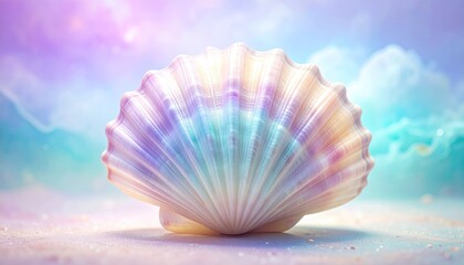 Fototapeta premium Beautiful iridescent seashell