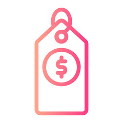 price tag gradient icon