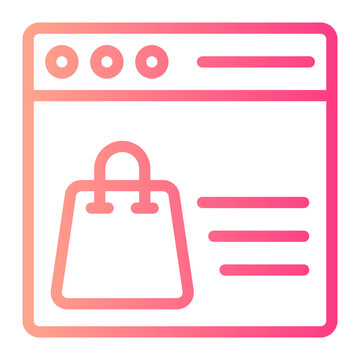 online shope gradient icon