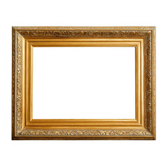 Elegant golden frame showcasing intricate designs ready for a stunning artwork display
