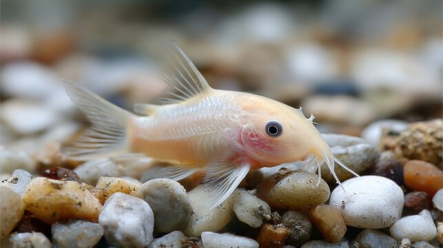 albino corydoras catfish aquarium gravel