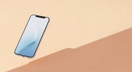 Modern smartphone with blank screen ready for your app demo or UI design reveal, perfect for tech blogs or mobile marketing campaign visuals