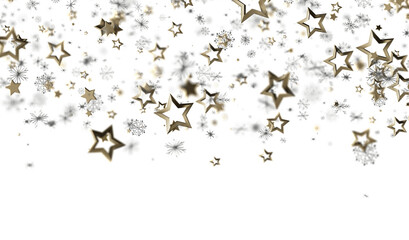 Elegant design with gold stars and snowflakes. Perfect for holiday cards, invitations, and more.