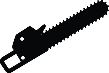 Chainsaw silhouette vector illustration