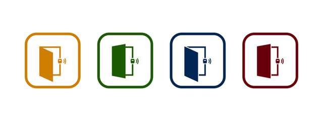 door sensor icon vector illustration. door sensor icon in different color design.
