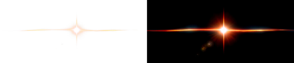 Bending Light Waves from a Laser Display on Transparent and Black Background, cutout, png
