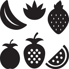 set of fruit icons