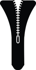 zipper clean silhouette vector.