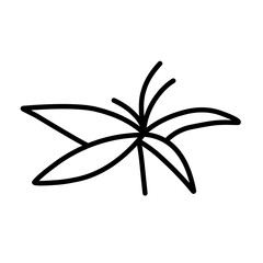 Medical flowers line vector